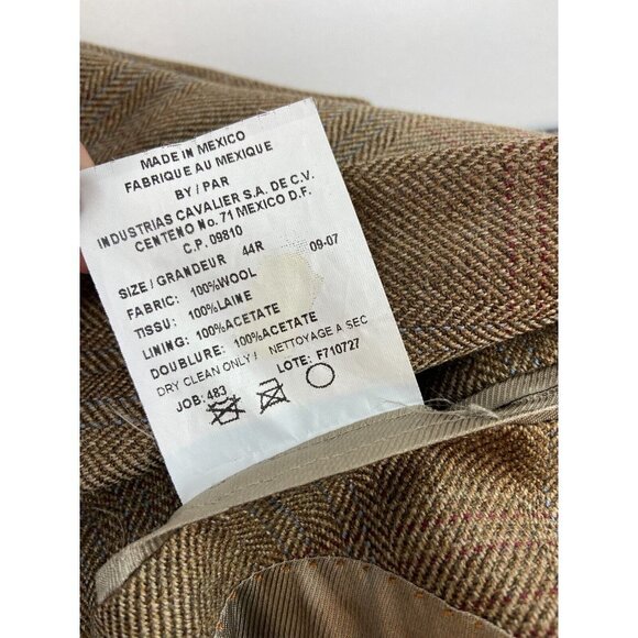 Moores Claiborne Wool Brown Men Vintage Blazer Size 44 R - Picture 11 of 11